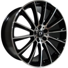 LJA-A836-18-1 8.5X18" 5X112 ET45 66.56 Black Machined 18 Inç Jant Takımı (4 Adet)