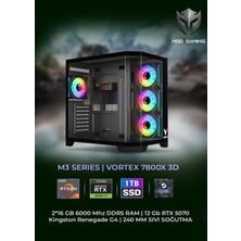 Mod Gaming Mod Gamıng Vortex Amd Ryzen 7 7800X3D | RTX5060TI 16GB | 32GB Ram | 1 Tb SSD 6000/4000 Mb/s | 240 mm Sıvı Soğutma | Oyuncu Masaüstü Bilgisayar | Steam Cüzdan Bakiyesi Hediyeli