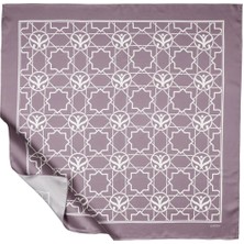 İpekevi Ipekevi Twill Ipek Eşarp - Seljuk Monogram - Incir Moru