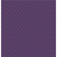 Bursa İpek Mor Monogram Desen Ipek Pamuk Eşarp