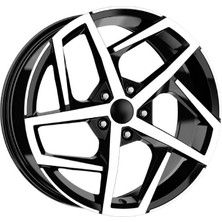 LJA-ADY968-01 8.0X18" 5X112 ET50 57.1 Black Diamond 18 Inç Jant Takımı (4 Adet)