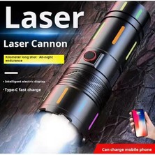 Cekar Store LED El Feneri 2000 Lümen USB Şarj Edilebilir Flash Işığı Yüksek Güçlü El Feneri Taktiksel Uzun Menzil El Lambası XA-B707 (5324)