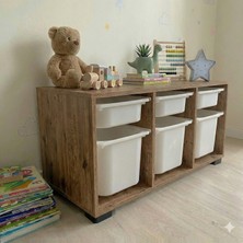 Moniev Kids Beyza 6 Sepetli Çok Amaçlı Dolap Oyuncak Dolabı