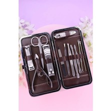 Cekar Store Tırnak Makası Tırnak Bakım Seti Deri Çantalı 12 Parça Set (5324)