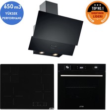 Eminçelik ve Afm Tech Markalı / Eqe Elektrikli Dijital Ankastre Set (FM7700+V6-04 + Ch 1454 Pb B60)