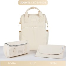 Lucina Lily Bebek Bakım Seti: Lily Anne Bebek Termal Bakım Çantası & Myra Organizer & Nomi Alt Açma Pedi