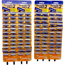 Cekar Store Permatik Pro 2 Çift Bıçaklı Saplı Jilet 96 Parça (5324)