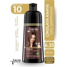 Color One Çikolata Kahve (Chocolate Brown) Saç Pigment Şampuanı 6.35 | 300 ml & Ton Etkisi