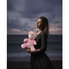 Vibecomtr 27 cm Pembe Peluş Ayıcık Sevimli Teddy Romantik Hediye
