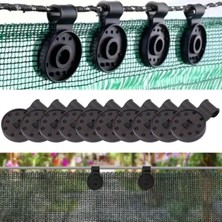 Cekar Store 10 Adet Güneşlik Filesi Sabitleme Klipsleri, Gölgelik Bezi ve Brandalar Için Dayanıklı Plastik Kelepçe Kancaları (5324)
