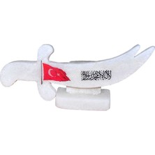 K&A Kılıç Şekilli Tevhid Bayrak Logolu Doğal Kaya Tuzu Biblosu Beyaz 2-3 kg