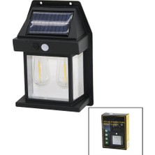 Cekar Store 2 Lamba Solar - Sensörlü Aplik Duvar Lambası Dış Mekan 5.5V - 1W - 1800MAH (5324)
