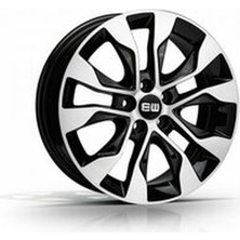 LJA-G298-02 6.5X16" 5X98 ET35 58.1 Black Lip Polished 16 Inç Jant Takımı (4 Adet)