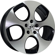 LJA-A029-01 7.0X17" 5X100 ET35 57.1 Black Machined 17 Inç Jant Takımı (4 Adet)