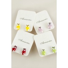 Renklime Köpek Cam Küpe