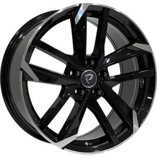 LJA-A5788-05 8.0X18" 5X108 ET40 65.1 Black Machined 18 Inç Jant Takımı (4 Adet)