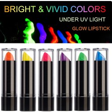 Cekar Store Karanlıkta Parlayan Yanan Uv Neon Ruj Yüz Boyama 6 Adet 6 Renk (5324)