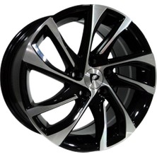 LJA-A1190-02 7.0X17" 5X98 ET41 58.1 Black Machined 17 Inç Jant Takımı (4 Adet)