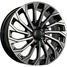 LJA AKD-G448-04 6.5X16" 5X108 ET40 65.1 Black Lip Polished 16 Inç Jant Takımı (4 Adet)