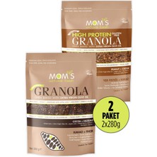 Mom's Natural Foods 2'li Granola - Kakao Fındık 280 G - Yer Fıstığı 280 G