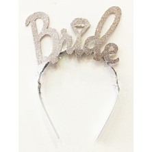 Cekar Store Gümüş Renk Bekarlığa Veda Italik Yazı Alyanslı Bride Taç (5324)
