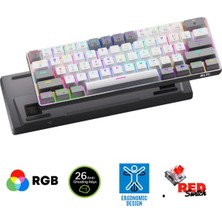 Miaxtreme T60 Max Pro Türkçe Q Mini Rgb Red Switch App Uygulamalı Antighosting Mekanik Gaming Oyuncu Klavyesi