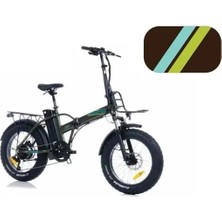 Corelli Broster Mooner Fat Bıke Elektrikli Katlanır Bisiklet 42CM Hd 20 Jant 7 Vites Metalik Kahverengi