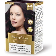 Farmasi Farmacolor Deluxe Patlıcan Moru 3.66 Krem Saç Boyası Besleyici Etki ile Parlak Saçlar
