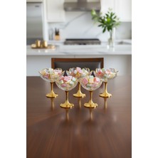 Elista Yıldız Metal  Ayaklı Sunumluk 6 Lı Gold