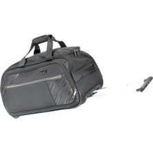 Ççs 676 Kumaş Çekçekli Hostes, Tekerli Seyahat Çantası- Büyük Boy Siyah