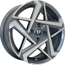 LJA-A1237-02 6.5X16" 4X100 ET40 67.1 Gun Machined 16 Inç Jant Takımı (4 Adet)