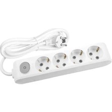 Viko Multi-Let 4lü 1mt Kablolu Anahtarlı Topraklı Çocuk Korumalı (90117401)