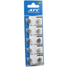 Cekar Store Buton Pil - Saat Lazer Hesap Makinesi Pili 10LU Paket  AG10  - LR1130H - 389A -1.55V (5324)