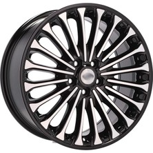 LJA-A0056-01 8.0X18" 5X108 ET42 63.4 Black Machined 18 Inç Jant Takımı (4 Adet)