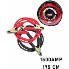 Cekar Store 1500 Amper Kamyon Için Akü Takviye Kablosu 175CM - Pencereli Bez Çantalı (5324)