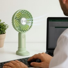 Cekar Store Masa Üstü Standlı USB ile Şarj Olabilen 3 Ayarlı Fan Modlu Çanta Tipi El Fanı (5324)