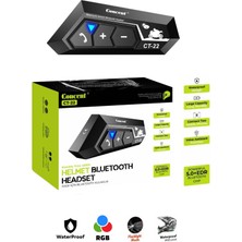 Miaxtreme Rgb Su Geçirmez Ipx8 Bluetooth V5.4 Motosiklet Kask Kulaklık Interkom S-C22