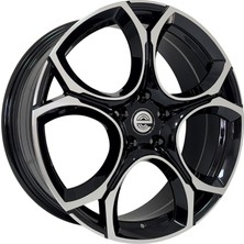 LJA-A034-03 8.0X18" 5X112 ET45 57.1 Black Machined 18 Inç Jant Takımı (4 Adet)