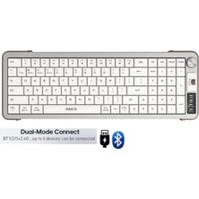Miaxtreme 99 Tuş Zarif Tasarım Dual Mode Bağlantı Bt+2.4ghz Ayaklı Ses Kontrol Ofis Gaming Klavye