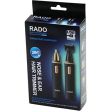 Cekar Store Kare Gövde - Kapaklı 2 Başlık Burun-Kulak-Yanak Kıl Tüy Alma- Favori-Ense Çizim Makinesi USB Şarjlı RD-3138 (5324)