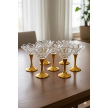 Elista Wavey Leaf Metal  Ayaklı Sunumluk 6 Lı Sade