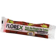 Cekar Store 250 Adet FLOREX-502 Çilek Kokulu  Büzgülü  Büyük  10PCS 65X70CM Çöp Torbası  25X10=250 (5324)