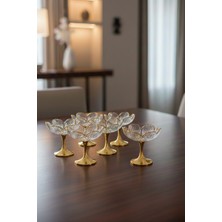 Elista Lotus Uzun Ayaklı Sunumluk 6 Lı Gold