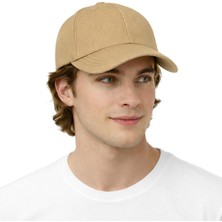 Maviş Tuhafiye Logosuz Kum Beji Modern Spor Şapka Erkek/Kadın