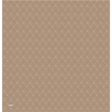 Bursa İpek Latte Monogram Desen Ipek Pamuk Eşarp