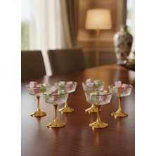 Elista Prizma Uzun Ayaklı Sunumluk 6 Lı Gold