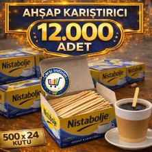 12.000 Adet Tahta Ahşap Karıştırıcı Çay Kahve Kaşığı Kaşık Karıştırma Çubuğu