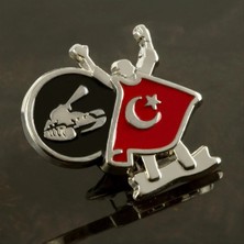 Renklime Ay Yıldız Yaka Rozet