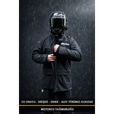 Tech90 Ce Onaylı %100 Su Geçirmez Motorcu Dikişsiz Yağmurluk Takım