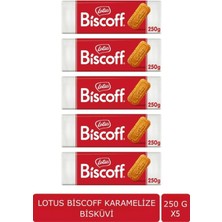 Biscoff Karamelize Bisküvi 250 gr x 5’li Paket – Lotus Biscoff Original